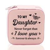 To My Daughter Never Forget That I Love You Forever & Always Cotton Canvas Tote Bag Birthday Gift From Mother to Daughter Jewelry Box Gift - Aaria Tees Aaria Tees