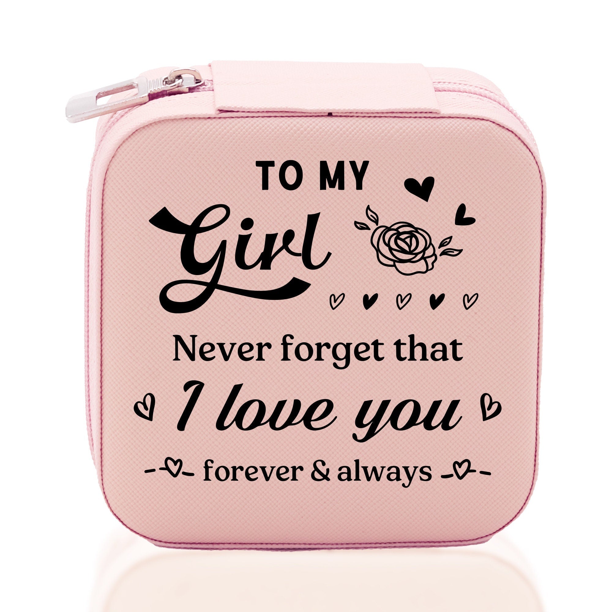 To My Girl Never Forget That I Love You Forever & Always Cotton Canvas Tote Bag Birthday Gift From Mother to Daughter Jewelry Box Gift - Aaria Tees Aaria Tees
