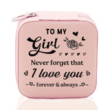 To My Girl Never Forget That I Love You Forever & Always Cotton Canvas Tote Bag Birthday Gift From Mother to Daughter Jewelry Box Gift - Aaria Tees Aaria Tees
