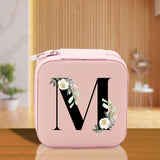 Floral Monogram Cotton Canvas Tote Bag Personalized Bridesmaid Gift Bag Wedding Birthday Gift Custom Name Tote Maid of Honor Wedding Gift - Aaria Tees Aaria Tees