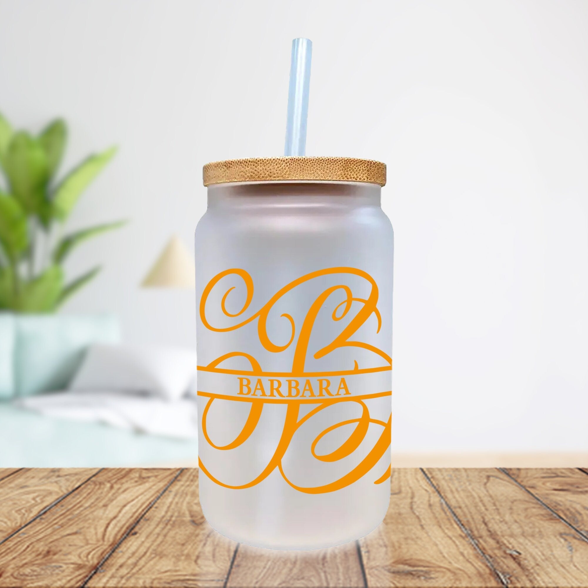 Split Initial and Name Custom Cotton Canvas Tote Bag Personalized Initial Tote Birthday Gift Wedding Gift Jewelry Box Frosted Can Glass Set - Aaria Tees Aaria Tees