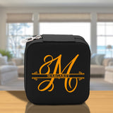 Split Initial and Name Custom Cotton Canvas Tote Bag Personalized Initial Tote Birthday Gift Wedding Gift Jewelry Box Frosted Can Glass Set - Aaria Tees Aaria Tees