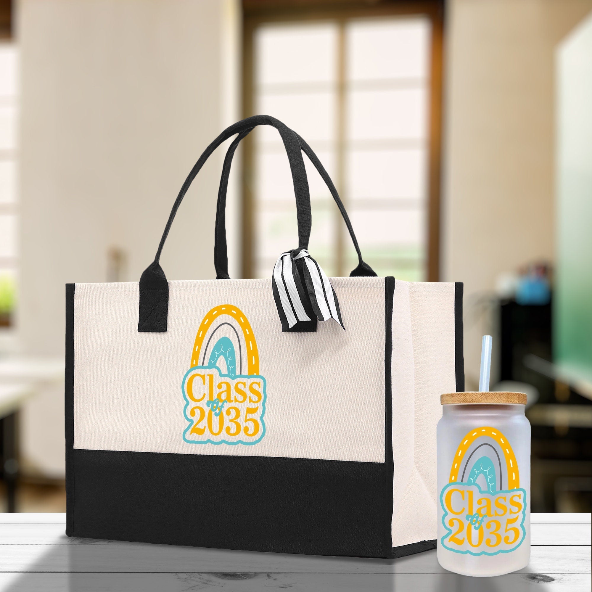 Class of 2035 Cotton Canvas Tote Bag Graduation Gift Bag Last Day of School Pre-Kindergarten Tote Bag First Day of School Bag - Aaria Tees Aaria Tees