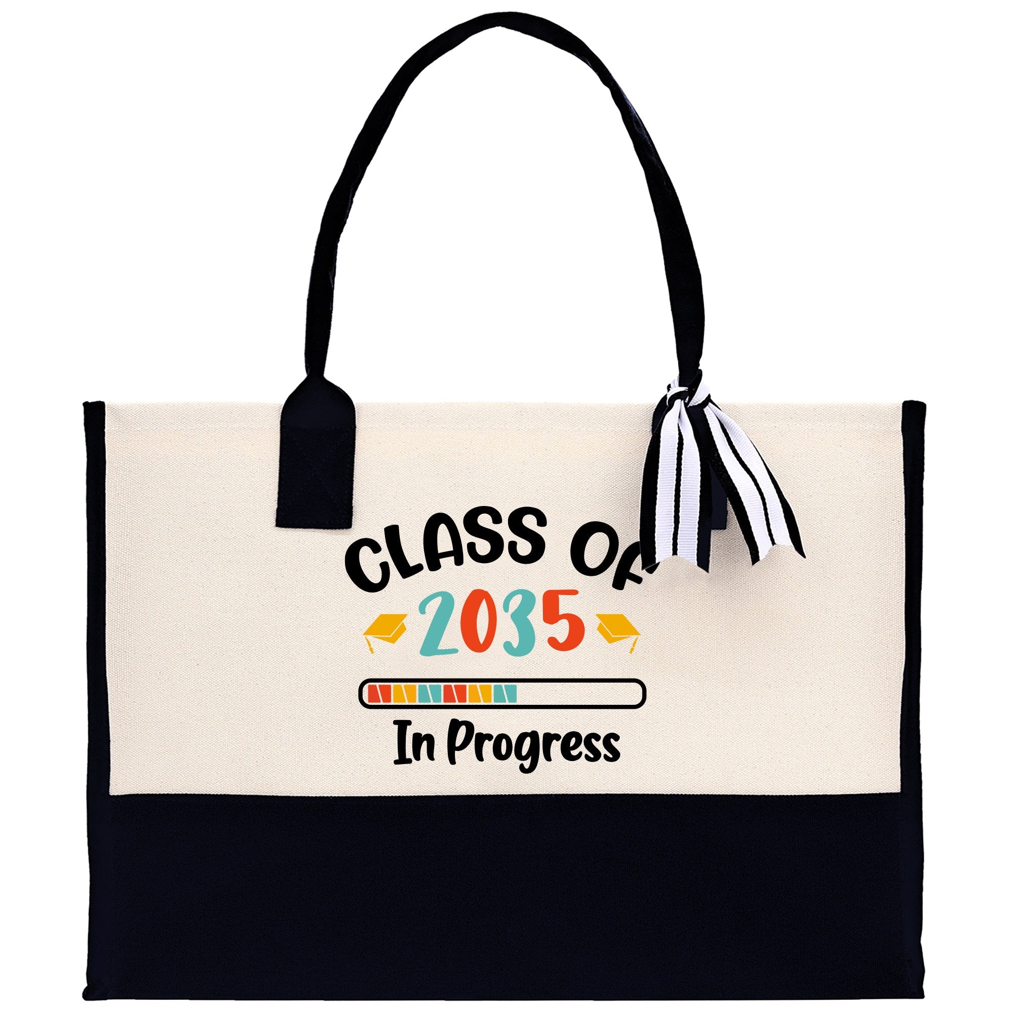 Class of 2035 In Progress Cotton Canvas Tote Bag Graduation Gift Bag Last Day of School Pre-Kindergarten Tote Bag First Day of School Bag - Aaria Tees Aaria Tees