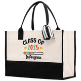 Class of 2035 In Progress Cotton Canvas Tote Bag Graduation Gift Bag Last Day of School Pre-Kindergarten Tote Bag First Day of School Bag - Aaria Tees Aaria Tees