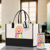 Class of 2035 Rainbow Cotton Canvas Tote Bag Graduation Gift Bag Last Day of School Pre-Kindergarten Tote Bag First Day of School Bag - Aaria Tees Aaria Tees