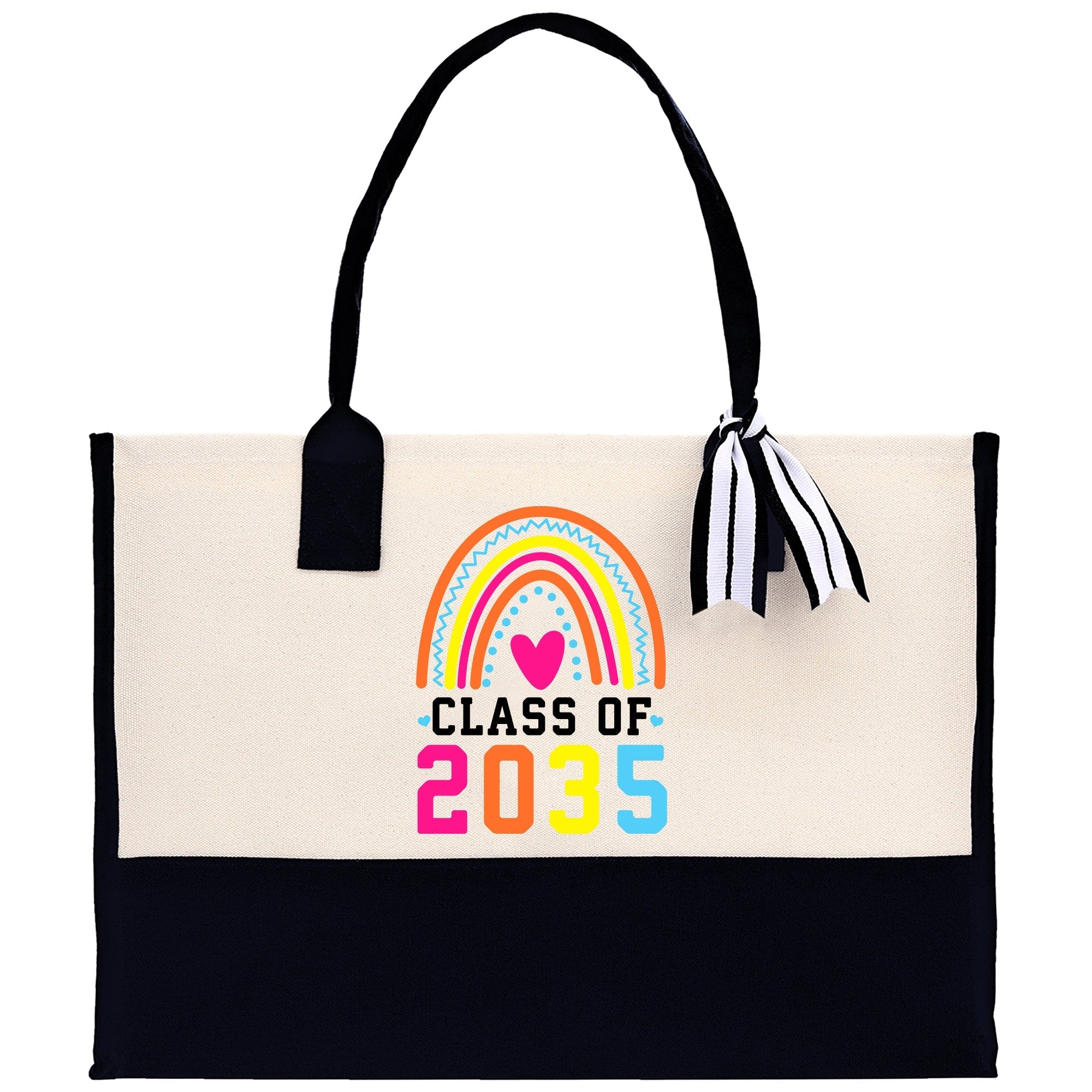 Class of 2035 Rainbow Cotton Canvas Tote Bag Graduation Gift Bag Last Day of School Pre-Kindergarten Tote Bag First Day of School Bag - Aaria Tees Aaria Tees