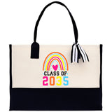 Class of 2035 Rainbow Cotton Canvas Tote Bag Graduation Gift Bag Last Day of School Pre-Kindergarten Tote Bag First Day of School Bag - Aaria Tees Aaria Tees