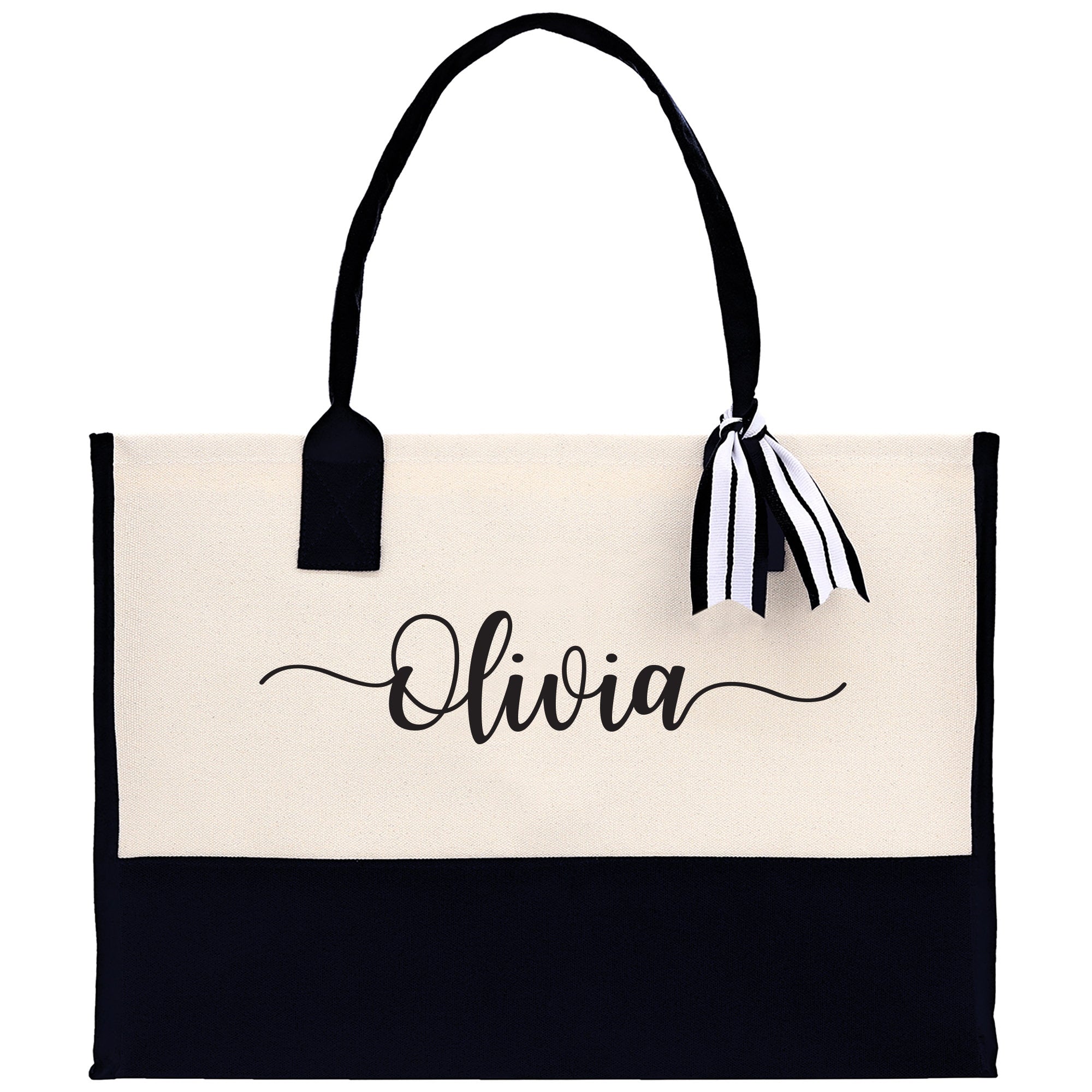 Wedding Custom Name Cotton Canvas Tote Bag Personalized Wedding Bag Bridal Shower Gift Honeymoon Gift Customized Wedding Gift Bridesmaid Gif - Aaria Tees Aaria Tees