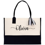 Wedding Custom Name Cotton Canvas Tote Bag Personalized Wedding Bag Bridal Shower Gift Honeymoon Gift Customized Wedding Gift Bridesmaid Gif - Aaria Tees Aaria Tees