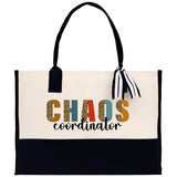 Chaos Coordinator Cotton Canvas Tote Bag Teacher Birthday Tote Bag Teacher Retirement Gift Administrative Professionals Day Gift - Aaria Tees Aaria Tees