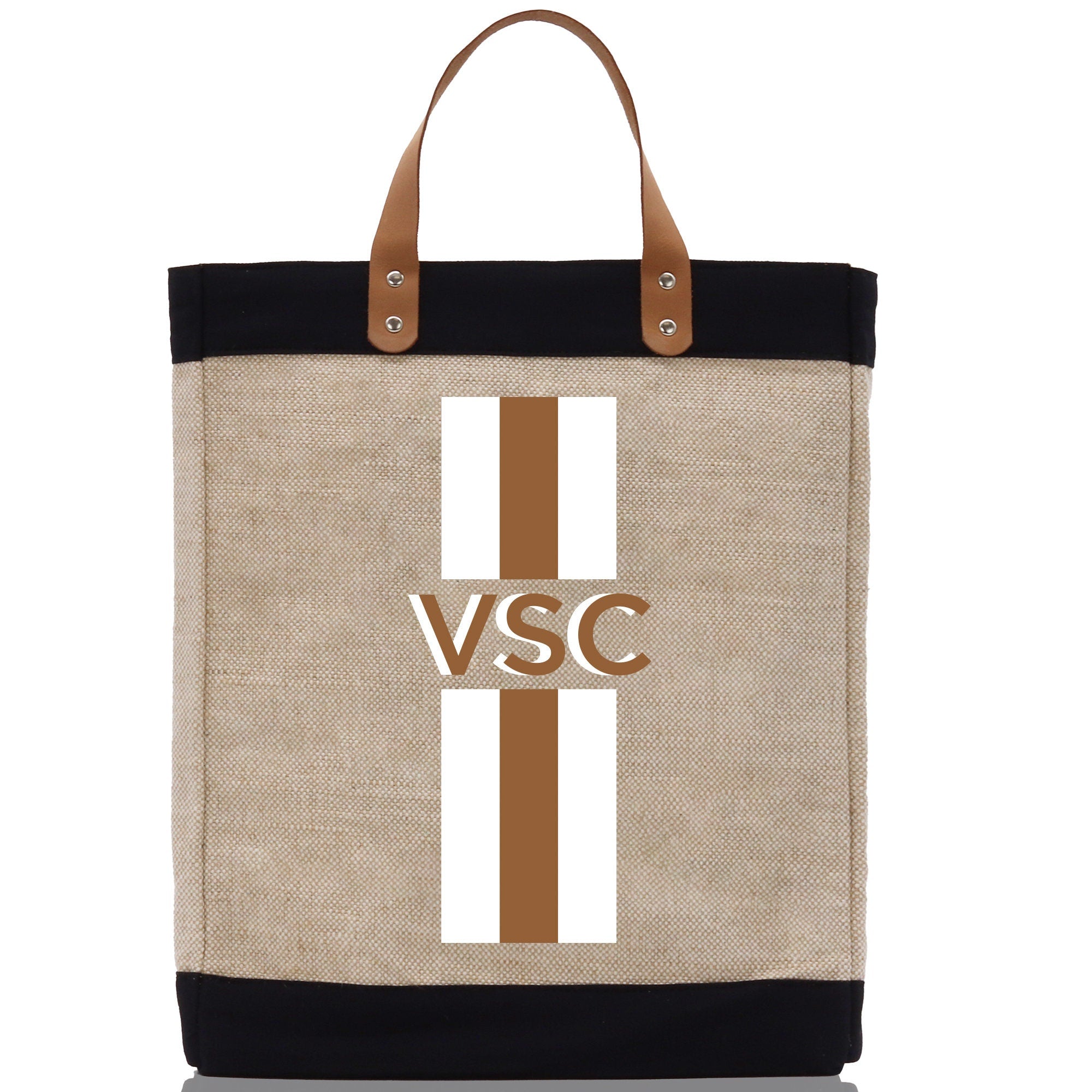 Personalized Monogrammed Canvas Tote Bag Striped Initials Custom Name Beach Bag Bridal Party Gifts Bride Gift Holiday Gift Bag - Aaria Tees Aaria Tees