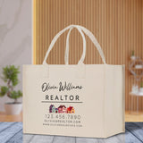 Realtor Tote Bag Personalized Business Tote Bag Custom Real Estate Agent Gift Bulk Business Logo Realtor Swag Real Estate Tote Bag - Aaria Tees Aaria Tees