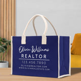 Realtor Tote Bag Personalized Business Tote Bag Custom Real Estate Agent Gift Bulk Business Logo Realtor Swag Real Estate Tote Bag - Aaria Tees Aaria Tees