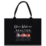Realtor Tote Bag Personalized Business Tote Bag Custom Real Estate Agent Gift Bulk Business Logo Realtor Swag Real Estate Tote Bag - Aaria Tees Aaria Tees