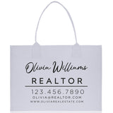 Realtor Tote Bag Personalized Business Tote Bag Custom Real Estate Agent Gift Bulk Business Logo Realtor Swag Real Estate Tote Bag - Aaria Tees Aaria Tees