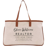 Realtor Tote Bag Personalized Business Tote Bag Custom Real Estate Agent Gift Bulk Business Logo Realtor Swag Real Estate Tote Bag - Aaria Tees Aaria Tees