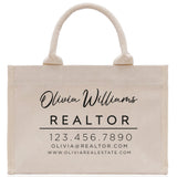 Realtor Tote Bag Personalized Business Tote Bag Custom Real Estate Agent Gift Bulk Business Logo Realtor Swag Real Estate Tote Bag - Aaria Tees Aaria Tees