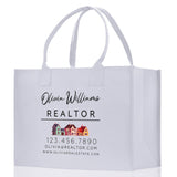 Realtor Tote Bag Personalized Business Tote Bag Custom Real Estate Agent Gift Bulk Business Logo Realtor Swag Real Estate Tote Bag - Aaria Tees Aaria Tees