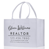 Realtor Tote Bag Personalized Business Tote Bag Custom Real Estate Agent Gift Bulk Business Logo Realtor Swag Real Estate Tote Bag - Aaria Tees Aaria Tees