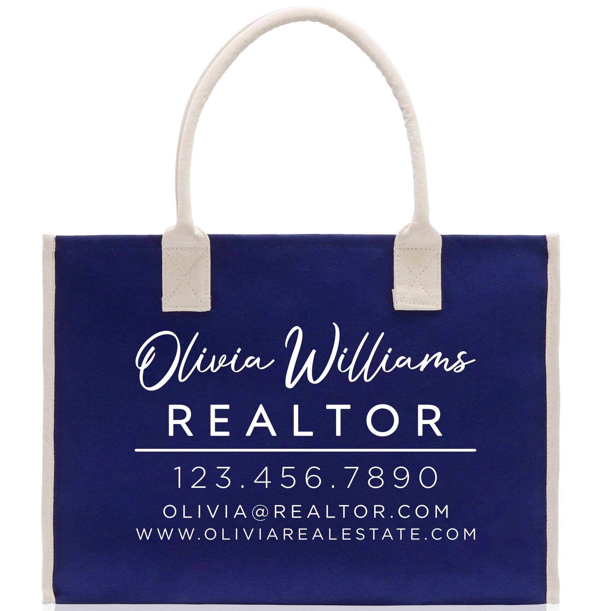 Realtor Tote Bag Personalized Business Tote Bag Custom Real Estate Agent Gift Bulk Business Logo Realtor Swag Real Estate Tote Bag - Aaria Tees Aaria Tees