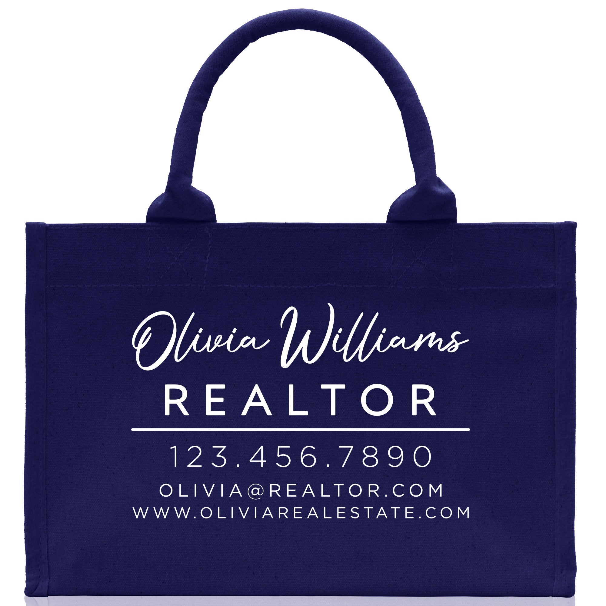 Realtor Tote Bag Personalized Business Tote Bag Custom Real Estate Agent Gift Bulk Business Logo Realtor Swag Real Estate Tote Bag - Aaria Tees Aaria Tees