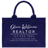 Realtor Tote Bag Personalized Business Tote Bag Custom Real Estate Agent Gift Bulk Business Logo Realtor Swag Real Estate Tote Bag - Aaria Tees Aaria Tees