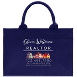 Realtor Tote Bag Personalized Business Tote Bag Custom Real Estate Agent Gift Bulk Business Logo Realtor Swag Real Estate Tote Bag - Aaria Tees Aaria Tees