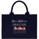 Realtor Tote Bag Personalized Business Tote Bag Custom Real Estate Agent Gift Bulk Business Logo Realtor Swag Real Estate Tote Bag - Aaria Tees Aaria Tees