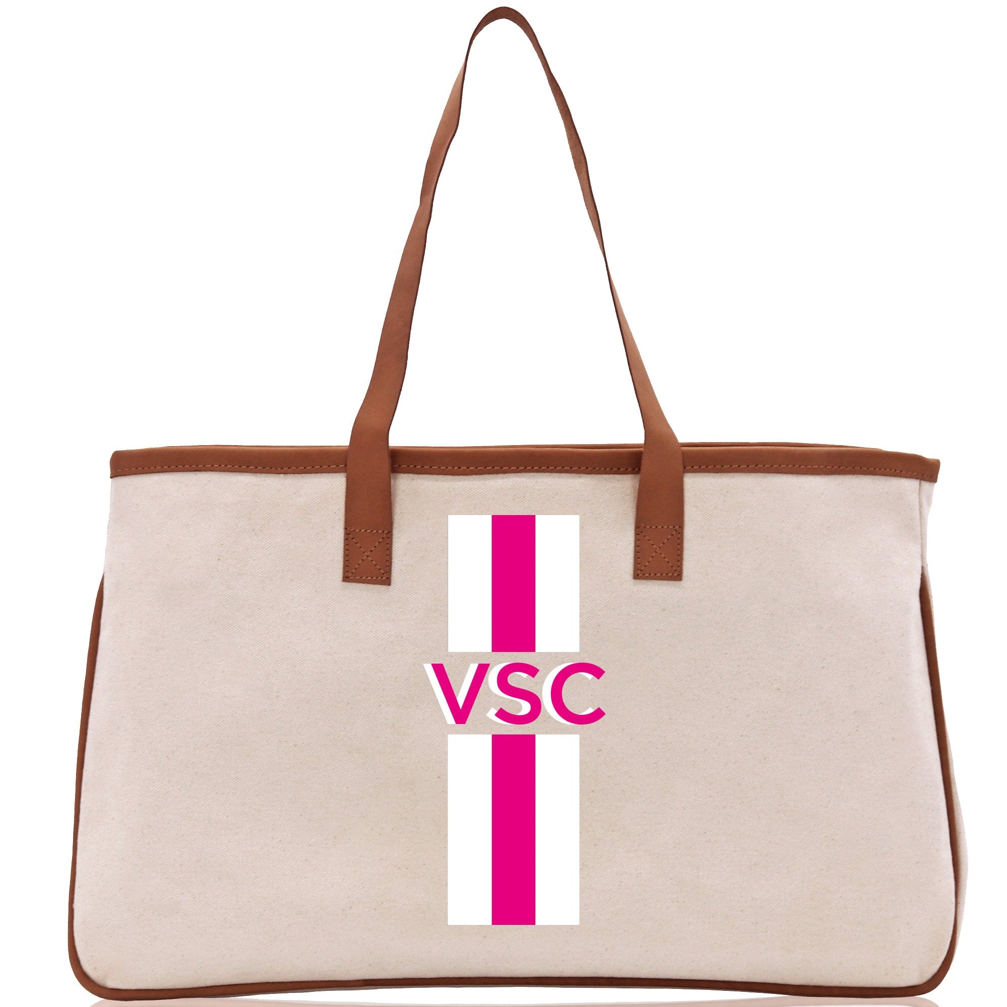 Personalized Monogrammed Canvas Tote Bag Striped Initials Custom Name Beach Bag Bridal Party Gifts Bride Gift Holiday Gift Bag - Aaria Tees Aaria Tees