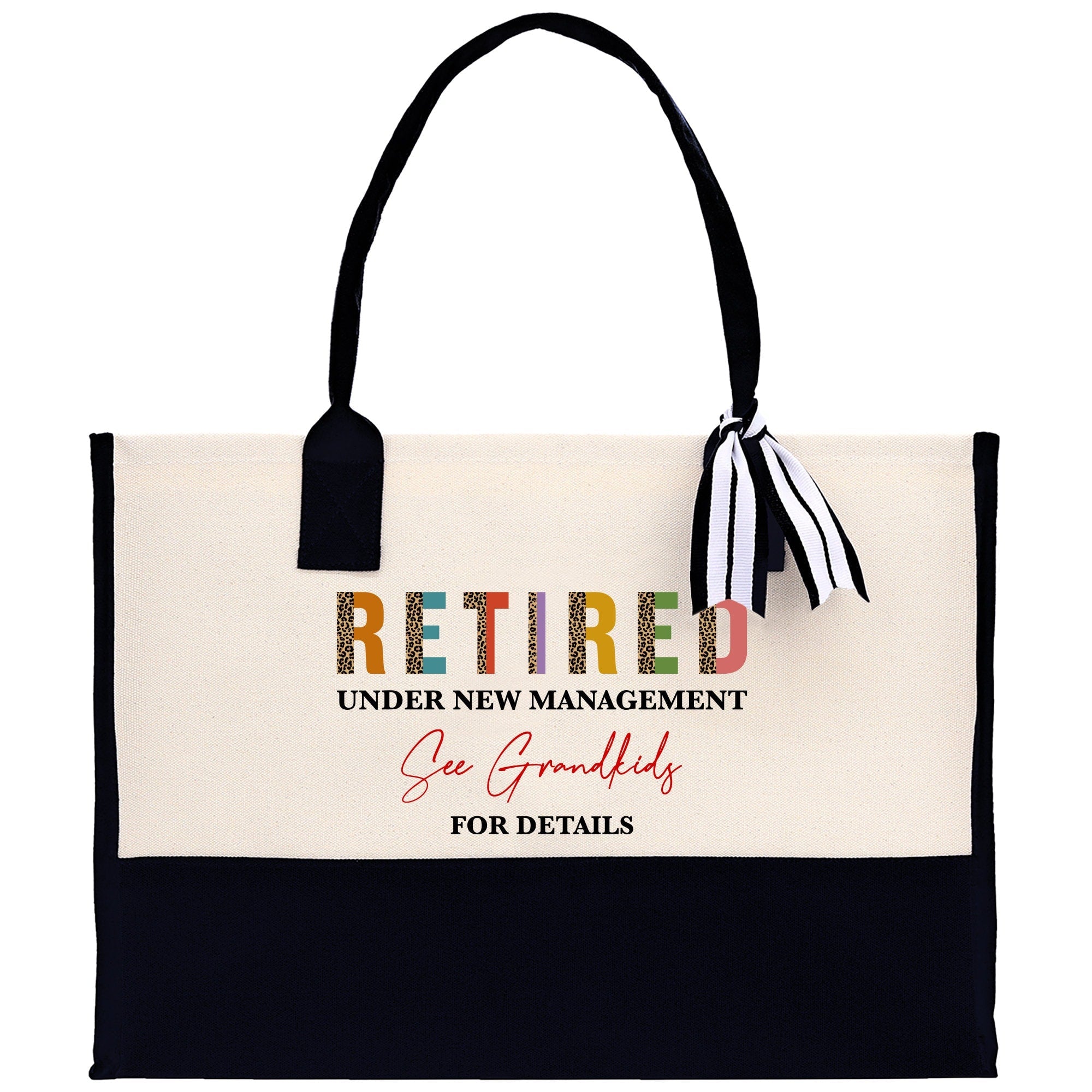 Retirement Cotton Canvas Tote Bag Retire Bag Retirement Party Bag Retired Woman Gift Grandma Gift Est 2024 Retirement Funny Bag - Aaria Tees Aaria Tees
