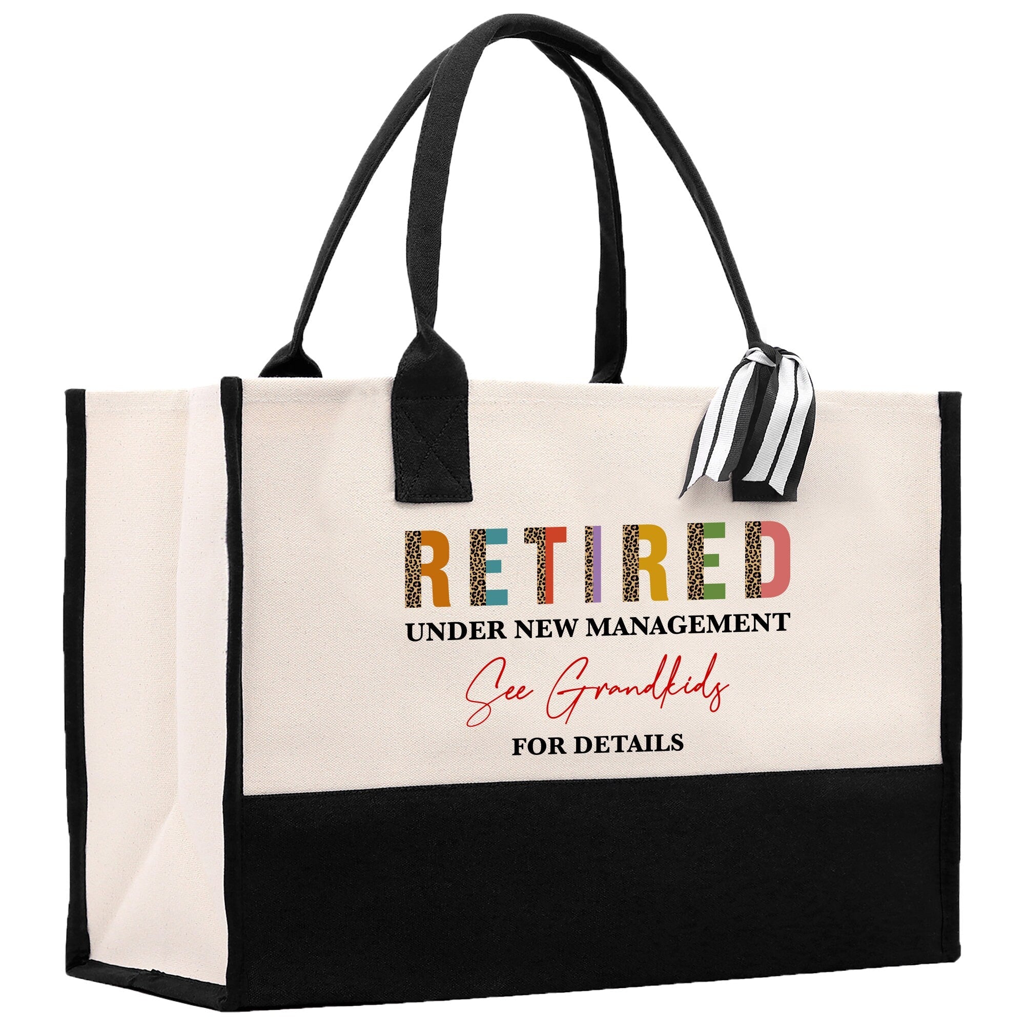 Retirement Cotton Canvas Tote Bag Retire Bag Retirement Party Bag Retired Woman Gift Grandma Gift Est 2024 Retirement Funny Bag - Aaria Tees Aaria Tees