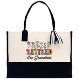 Retirement Cotton Canvas Tote Bag Retire Bag Retirement Party Bag Retired Woman Gift Grandma Gift Est 2024 Retirement Funny Bag - Aaria Tees Aaria Tees
