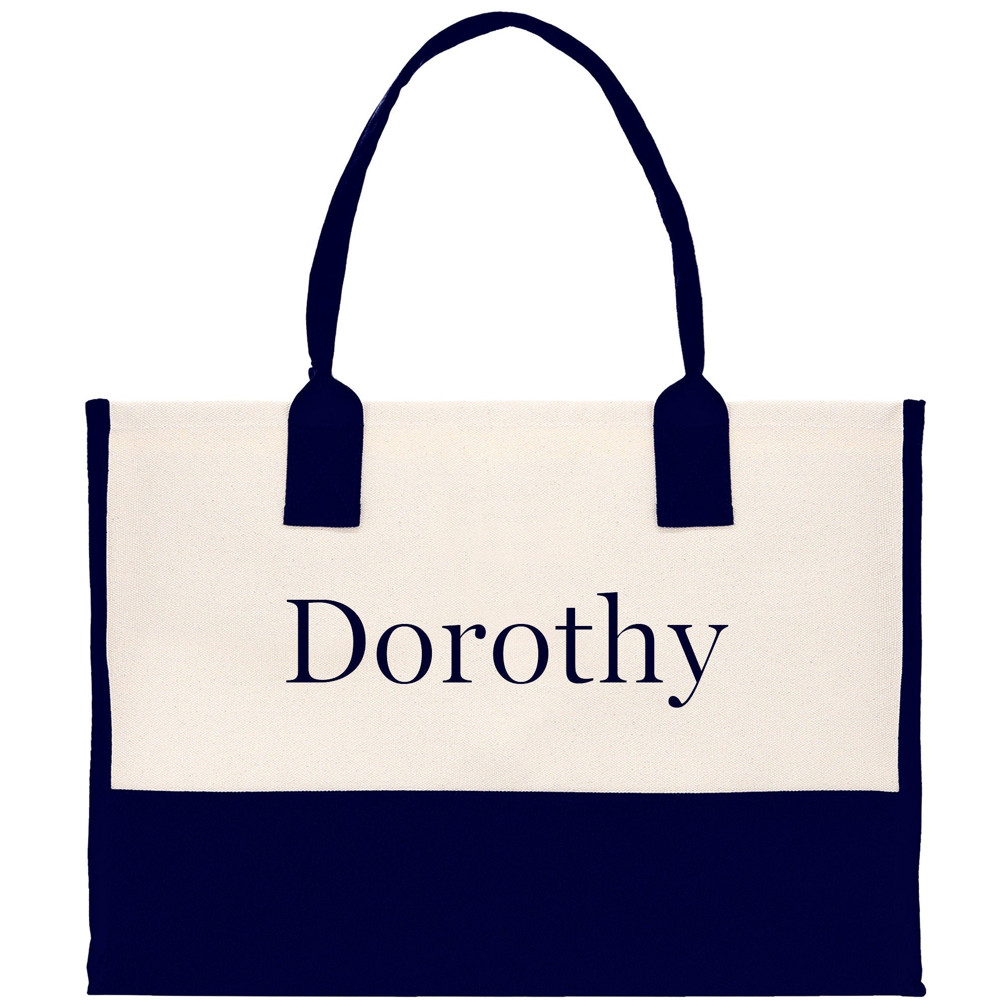 Monogram and Personalized Name Cotton Canvas Tote Bag Initial Tote Bag Letter Tote Bag Birthday Gift Bag Beach Bag Custom Monogrammed Bag - Aaria Tees Aaria Tees