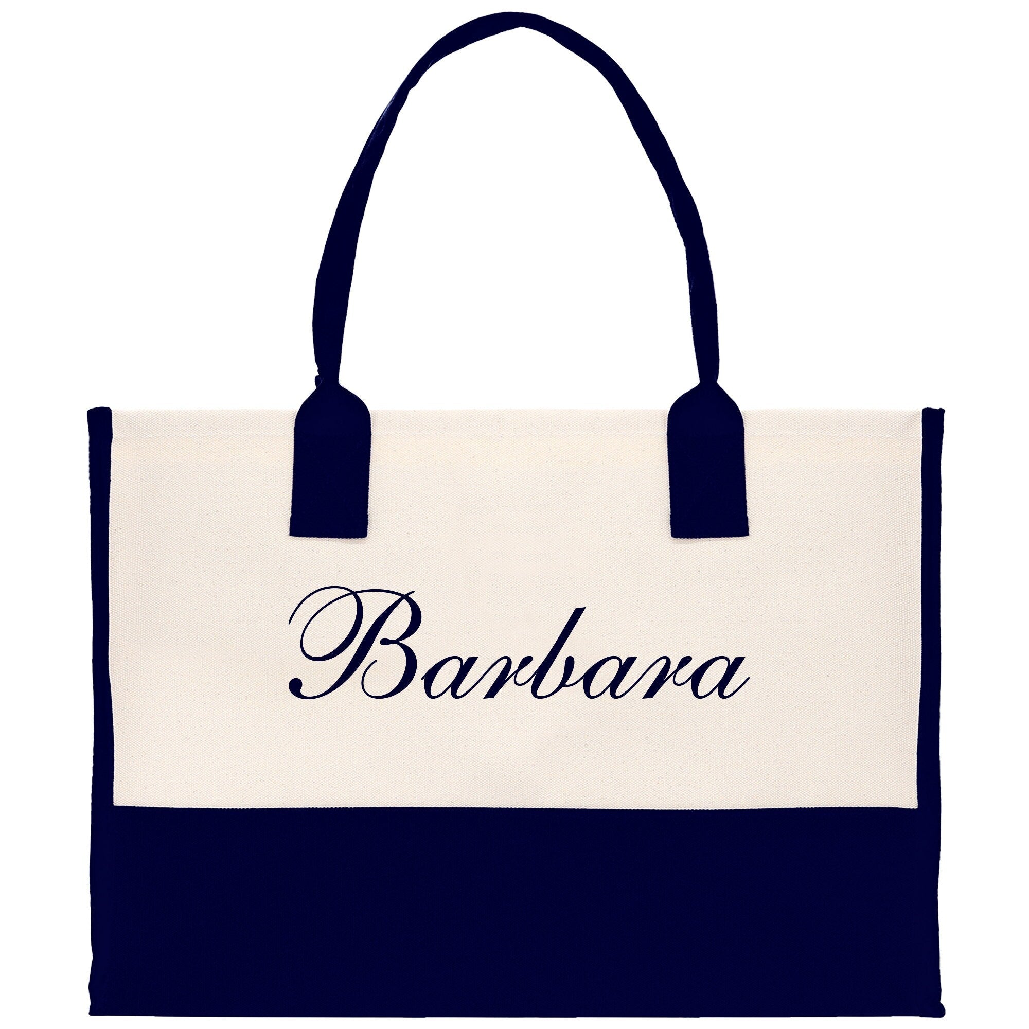 Monogram and Personalized Name Cotton Canvas Tote Bag Initial Tote Bag Letter Tote Bag Birthday Gift Bag Beach Bag Custom Monogrammed Bag - Aaria Tees Aaria Tees