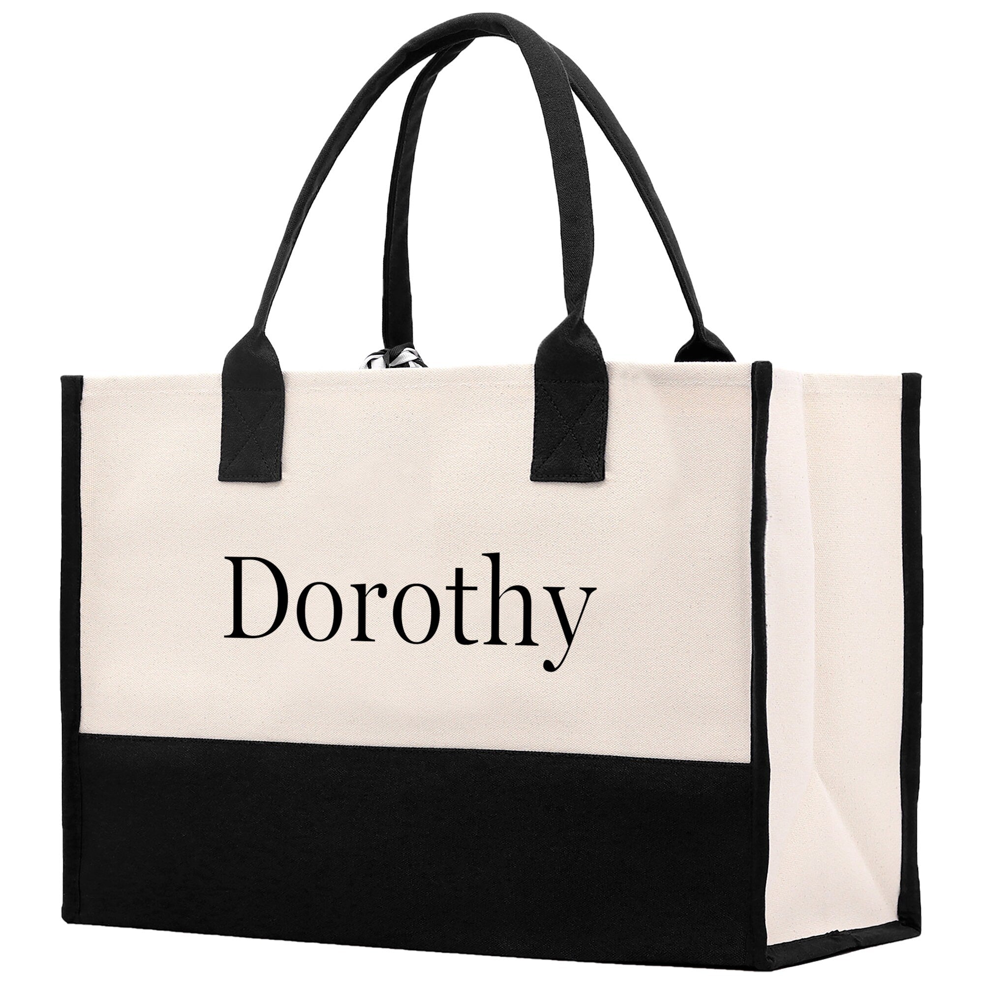 Monogram and Personalized Name Cotton Canvas Tote Bag Initial Tote Bag Letter Tote Bag Birthday Gift Bag Beach Bag Custom Monogrammed Bag - Aaria Tees Aaria Tees