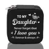 To My Daughter Never Forget That I Love You Forever & Always Cotton Canvas Tote Bag Birthday Gift From Mother to Daughter Jewelry Box Gift - Aaria Tees Aaria Tees