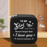 To My Girl Never Forget That I Love You Forever & Always Cotton Canvas Tote Bag Birthday Gift From Mother to Daughter Jewelry Box Gift - Aaria Tees Aaria Tees