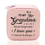 To My Grandma Never Forget That I Love You Forever & Always Cotton Canvas Tote Bag Birthday Gift From Grandkids to Grandma Jewelry Box Gift - Aaria Tees Aaria Tees