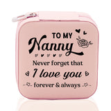 To My Nanny Never Forget That I Love You Forever & Always Cotton Canvas Tote Bag Birthday Gift From Grandkids to Grandma Jewelry Box Gift - Aaria Tees Aaria Tees