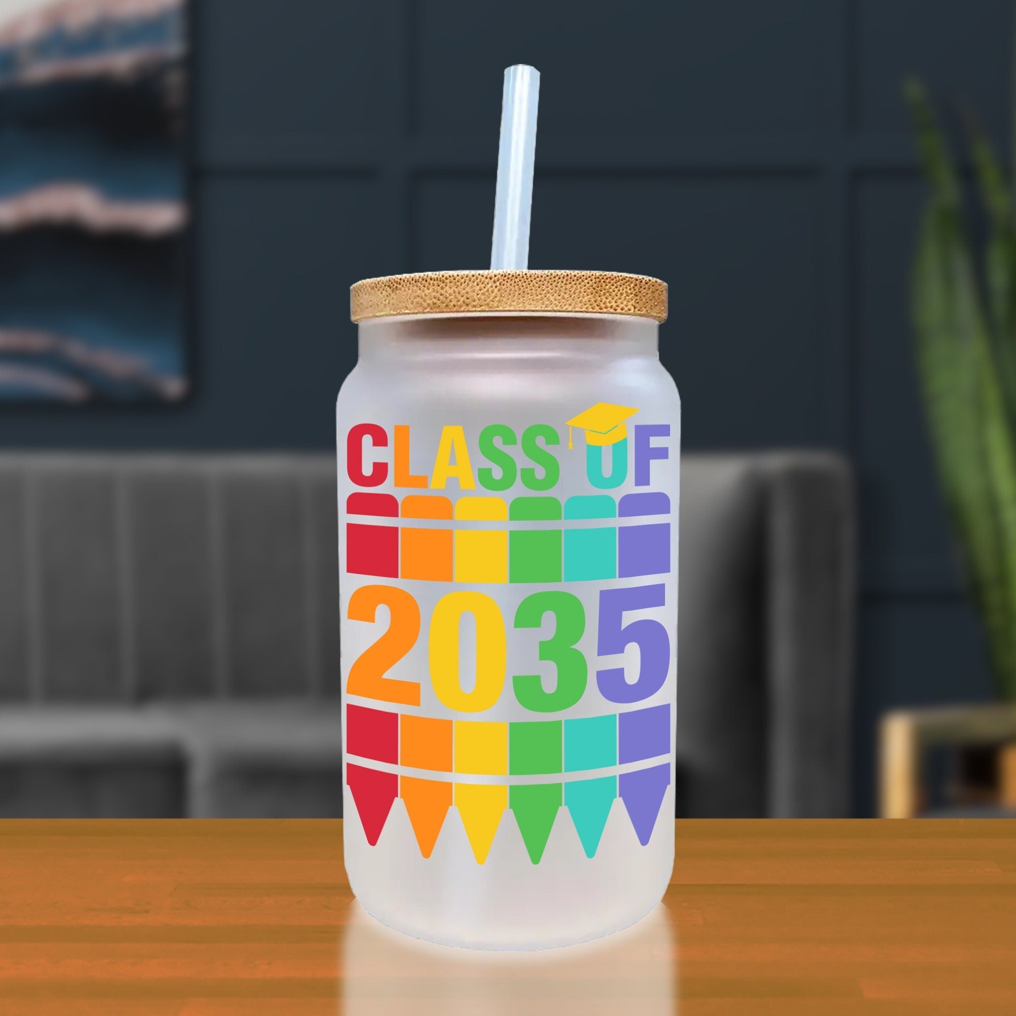Class of 2035 Colorful Crayons Cotton Canvas Tote Bag Graduation Gift Bag Last Day of School Pre-Kindergarten Bag First Day of School Bag - Aaria Tees Aaria Tees