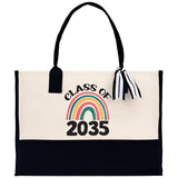 Class of 2035 Rainbow Cotton Canvas Tote Bag Graduation Gift Bag Last Day of School Pre-Kindergarten Tote Bag First Day of School Bag - Aaria Tees Aaria Tees