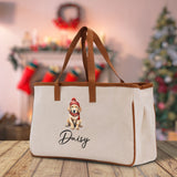 Baby Golden Retriever Custom Name Dog Cotton Canvas Tote Bag Custom Pet Lover Gift Pet Portrait Bag Personalized Pet Owner Gift Tote Bag - Aaria Tees Aaria Tees