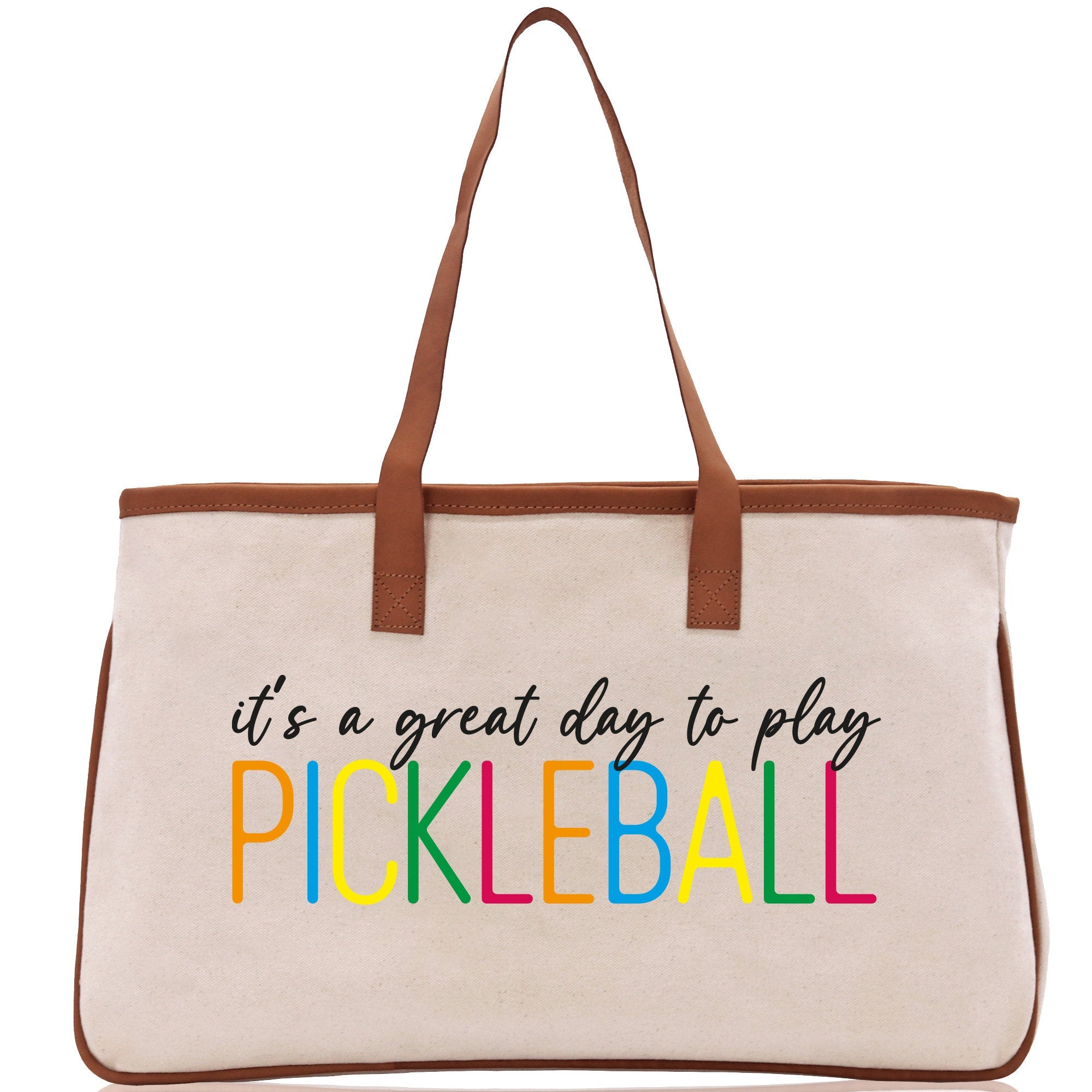 Pickleball Tote Bag Personalized Pickleball Party Favors Custom Pickleball Player Gift Pickleball Cotton Canvas Tote Bag - Aaria Tees Aaria Tees