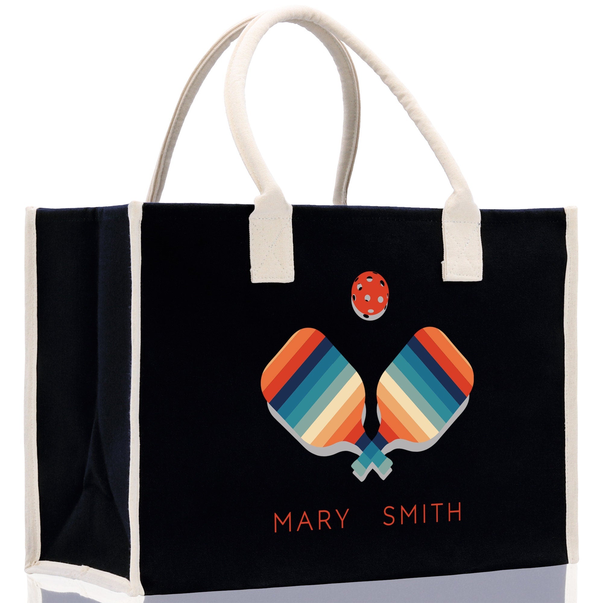 Pickleball Tote Bag Personalized Pickleball Party Favors Custom Pickleball Player Gift Pickleball Cotton Canvas Tote Bag - Aaria Tees Aaria Tees