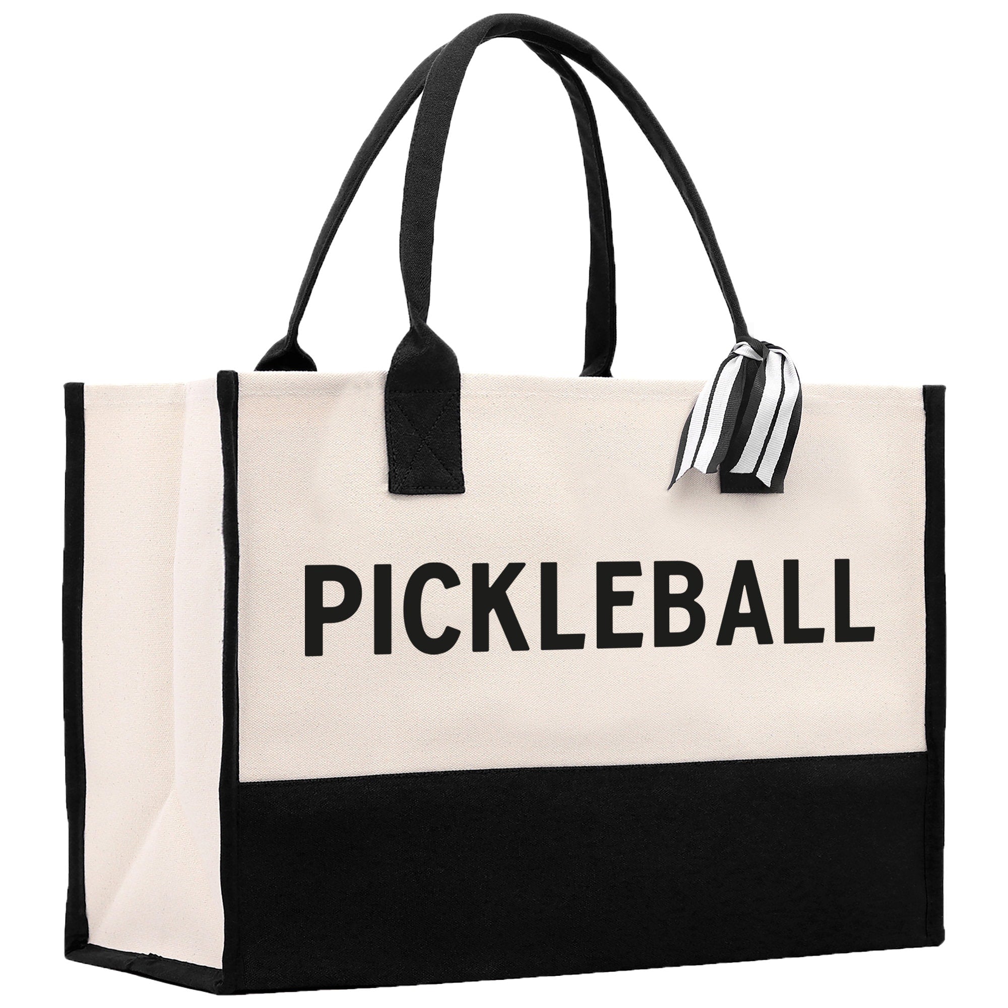 Pickleball Tote Bag Personalized Pickleball Party Favors Custom Pickleball Player Gift Pickleball Cotton Canvas Tote Bag - Aaria Tees Aaria Tees