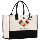 Pickleball Tote Bag Personalized Pickleball Party Favors Custom Pickleball Player Gift Pickleball Cotton Canvas Tote Bag - Aaria Tees Aaria Tees