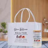 Realtor Tote Bag Personalized Business Tote Bag Custom Real Estate Agent Gift Bulk Business Logo Realtor Swag Real Estate Tote Bag - Aaria Tees Aaria Tees