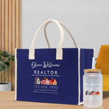 Realtor Tote Bag Personalized Business Tote Bag Custom Real Estate Agent Gift Bulk Business Logo Realtor Swag Real Estate Tote Bag - Aaria Tees Aaria Tees