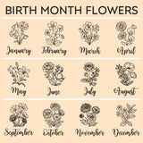Personalized Kids and Grandkids Name Cotton Canvas Tote Bag Custom Flower Tote Bag Gift for Mom Gift for Grandma Birth Month Grandkids Name - Aaria Tees Aaria Tees